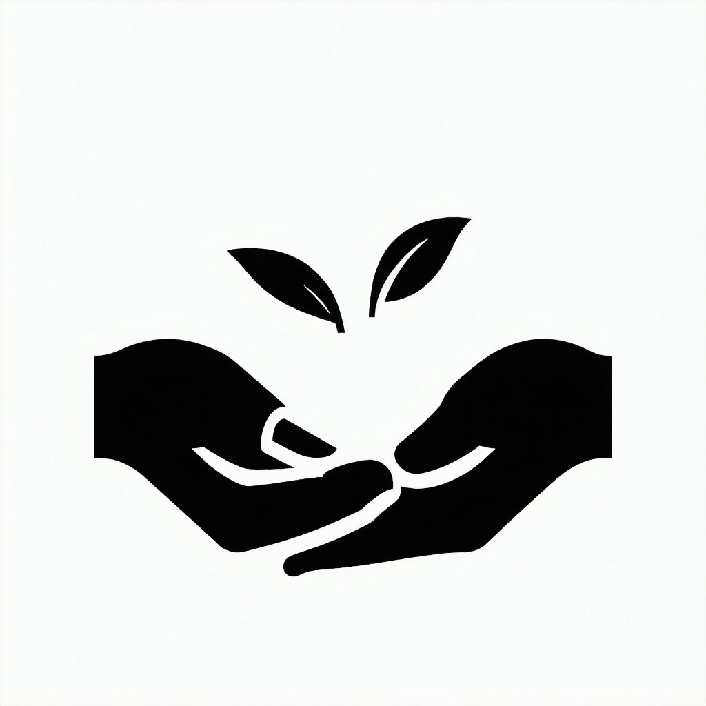 minimalist icon symbol of giving